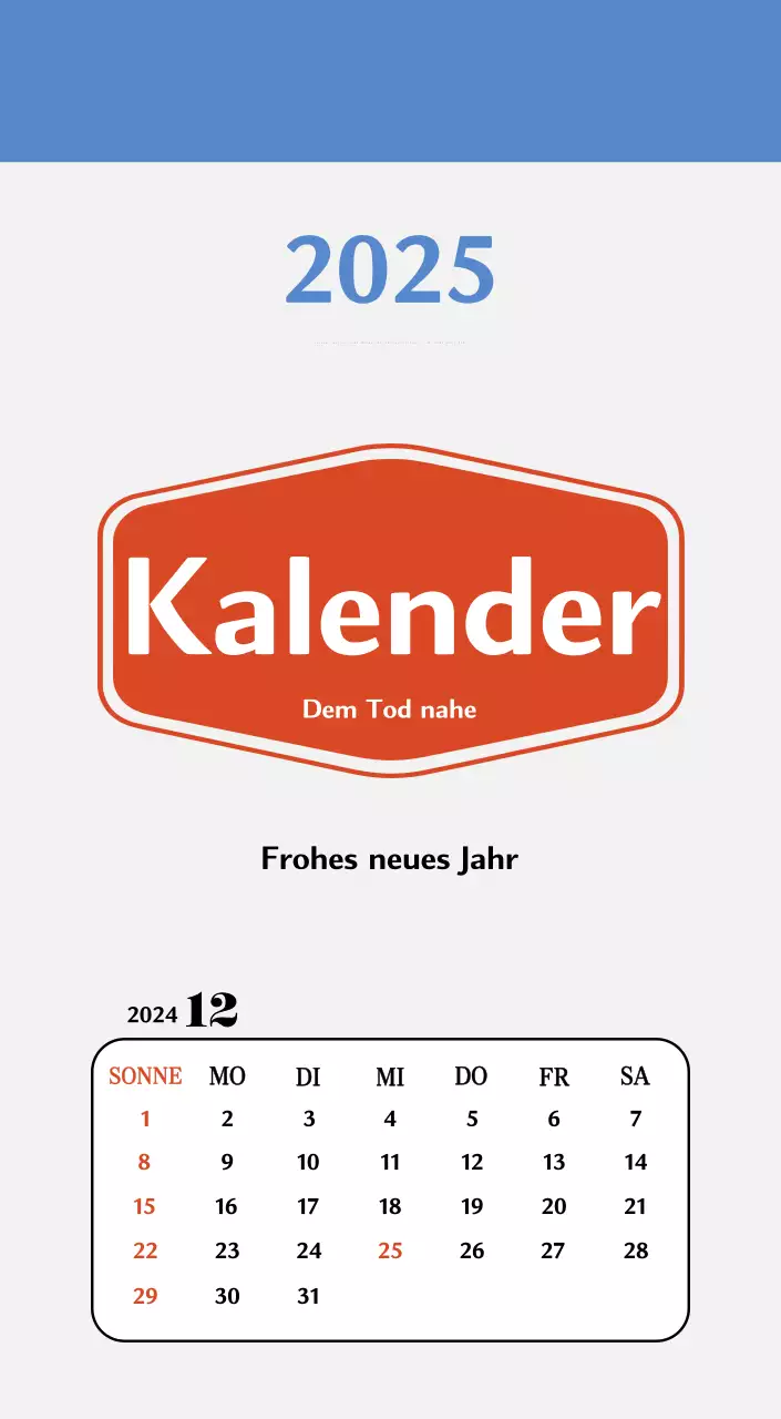Retro-Konzept Erinnerungskalender in rot