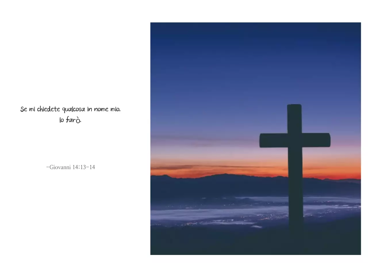 Promozione della chiesa biblica in calligrafia semplice