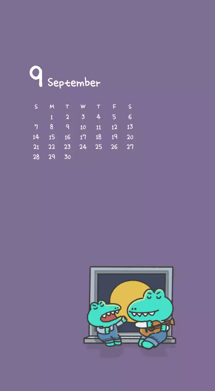 かわいいアゴイラストコンセプトのカレンダー