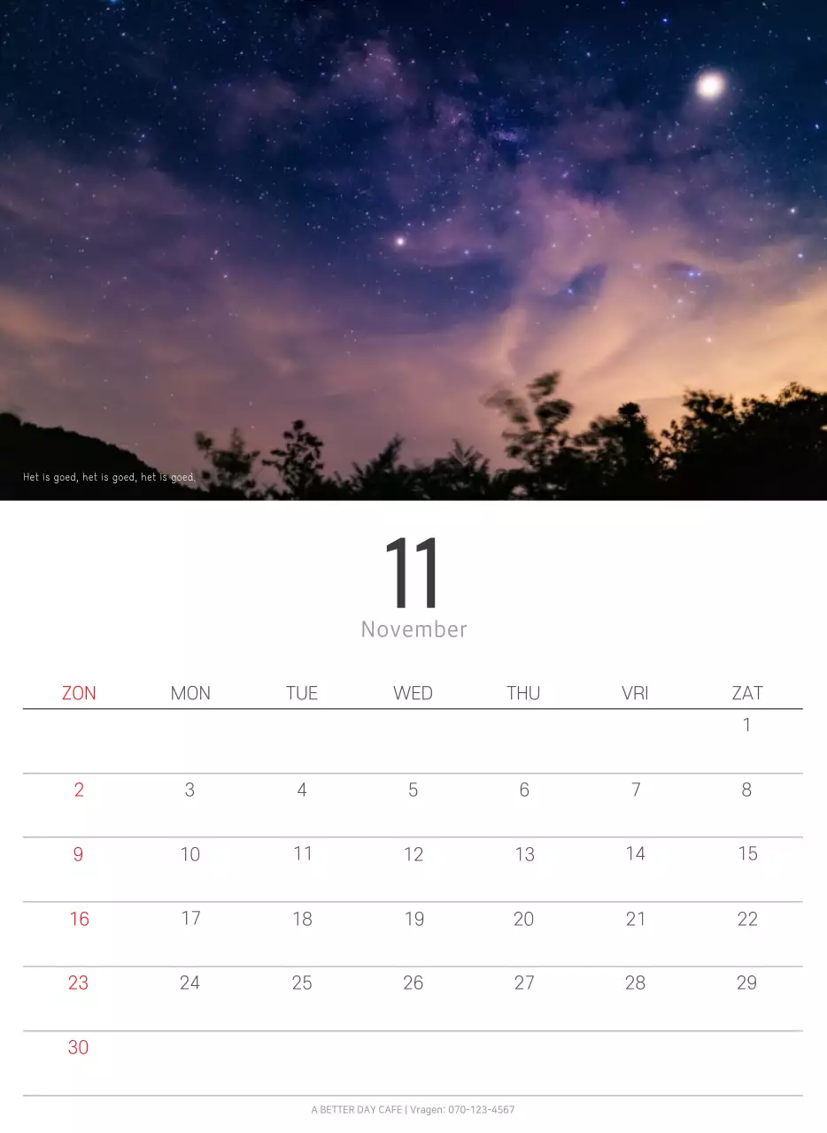 Witte schone botanische natuurkalender