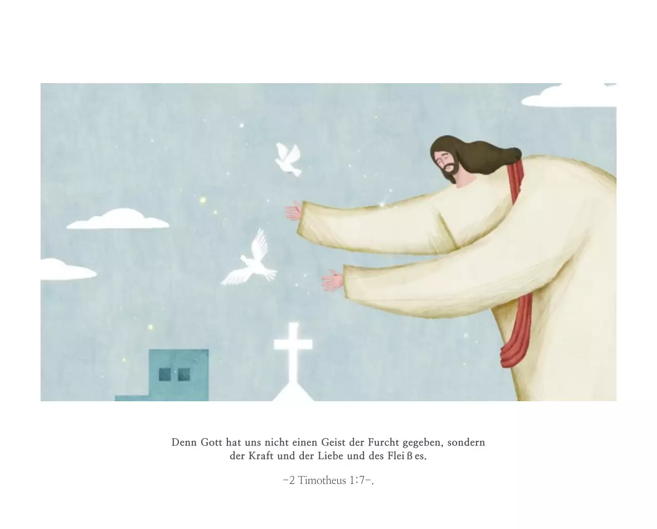 Pastell saubere Illustration Kirche