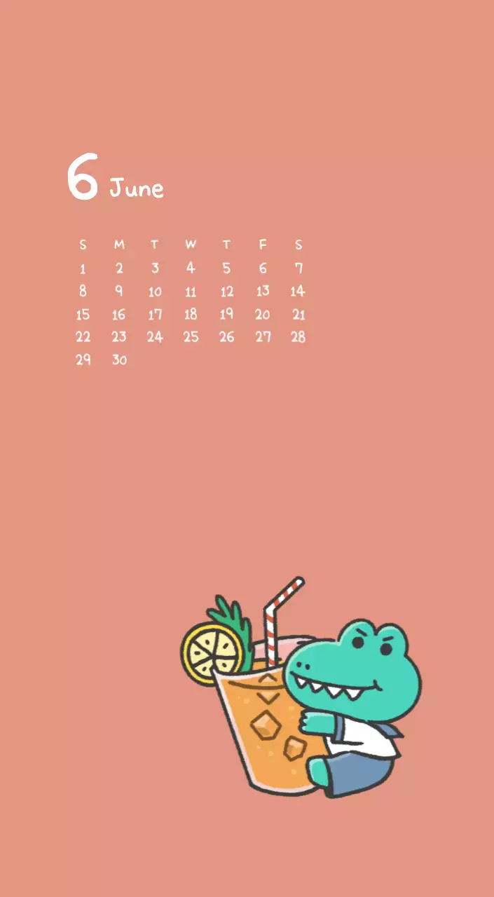 かわいいアゴイラストコンセプトのカレンダー