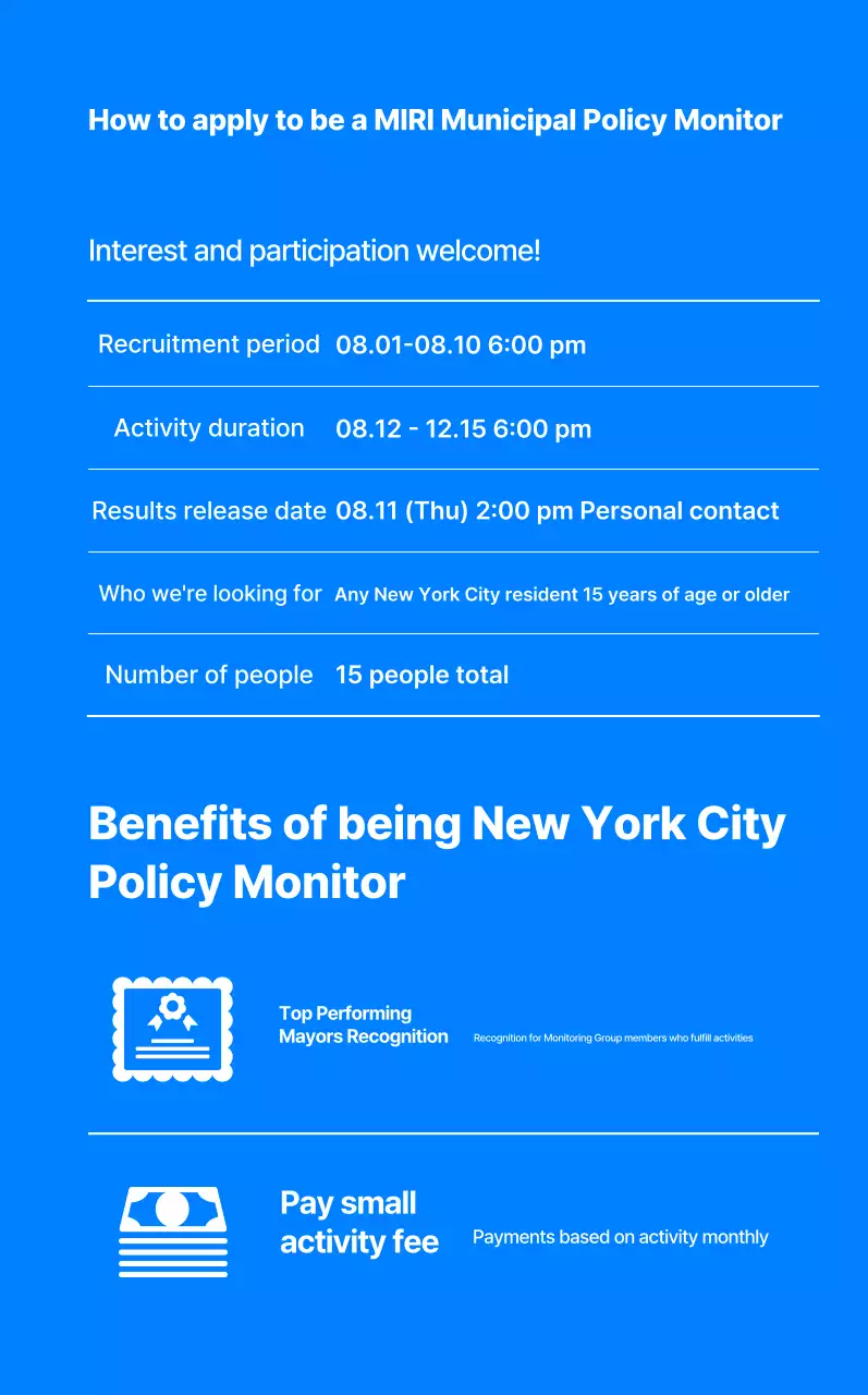 Mempromosikan perekrutan ke dalam Kelompok Pemantau Kebijakan Modern Biru