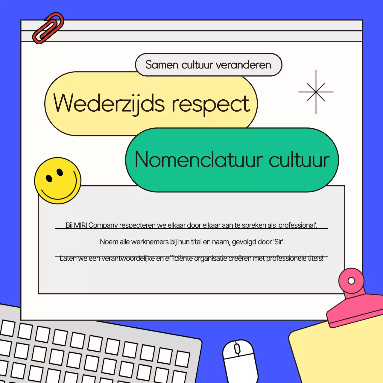 Een blauwe, kitscherige zakengids