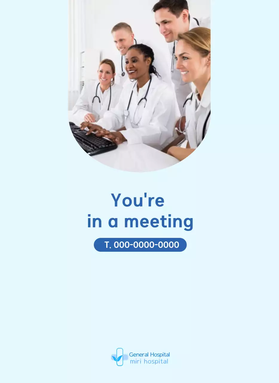 Kalender Rumah Sakit Modern Biru