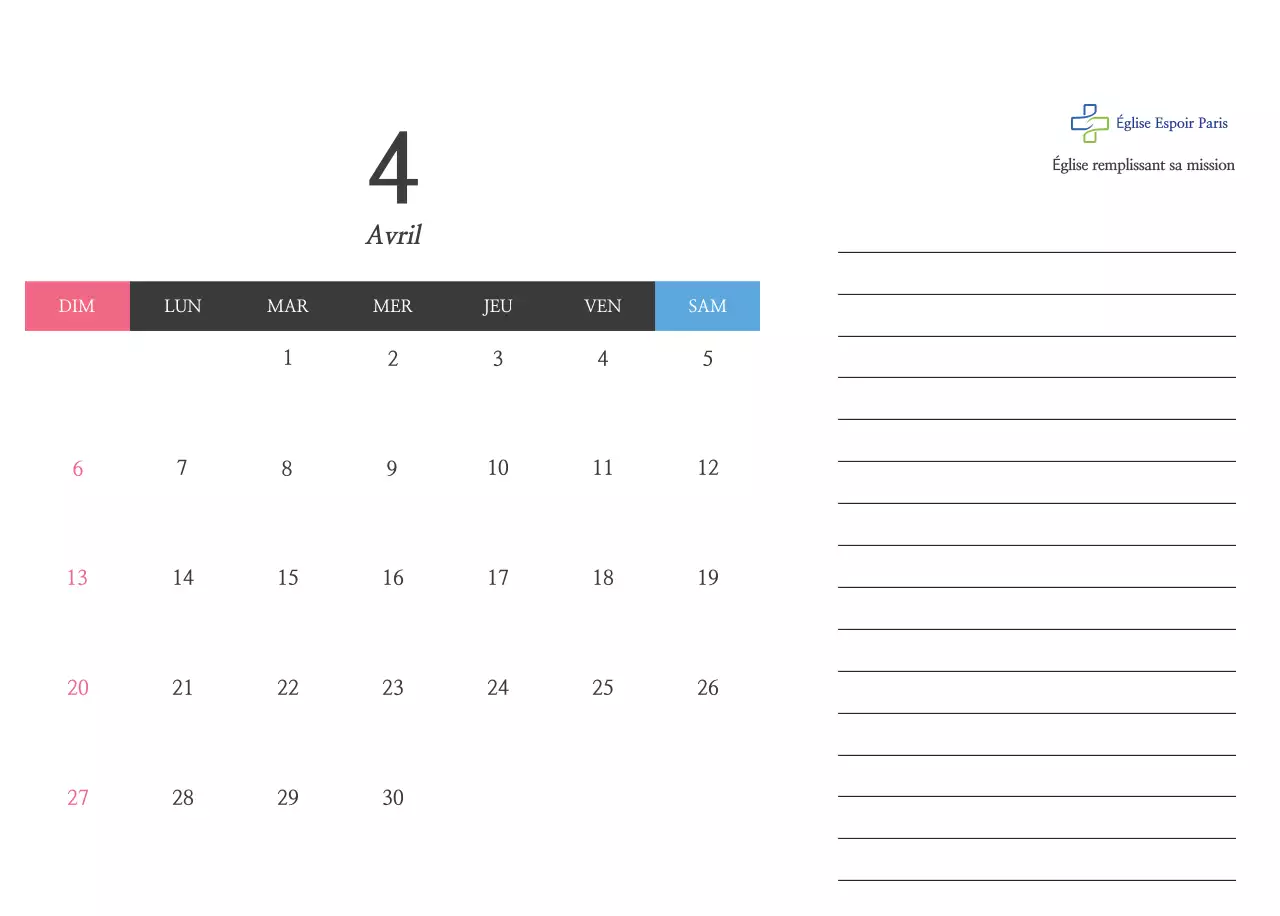 Calligraphie simple Promotion de l'église biblique