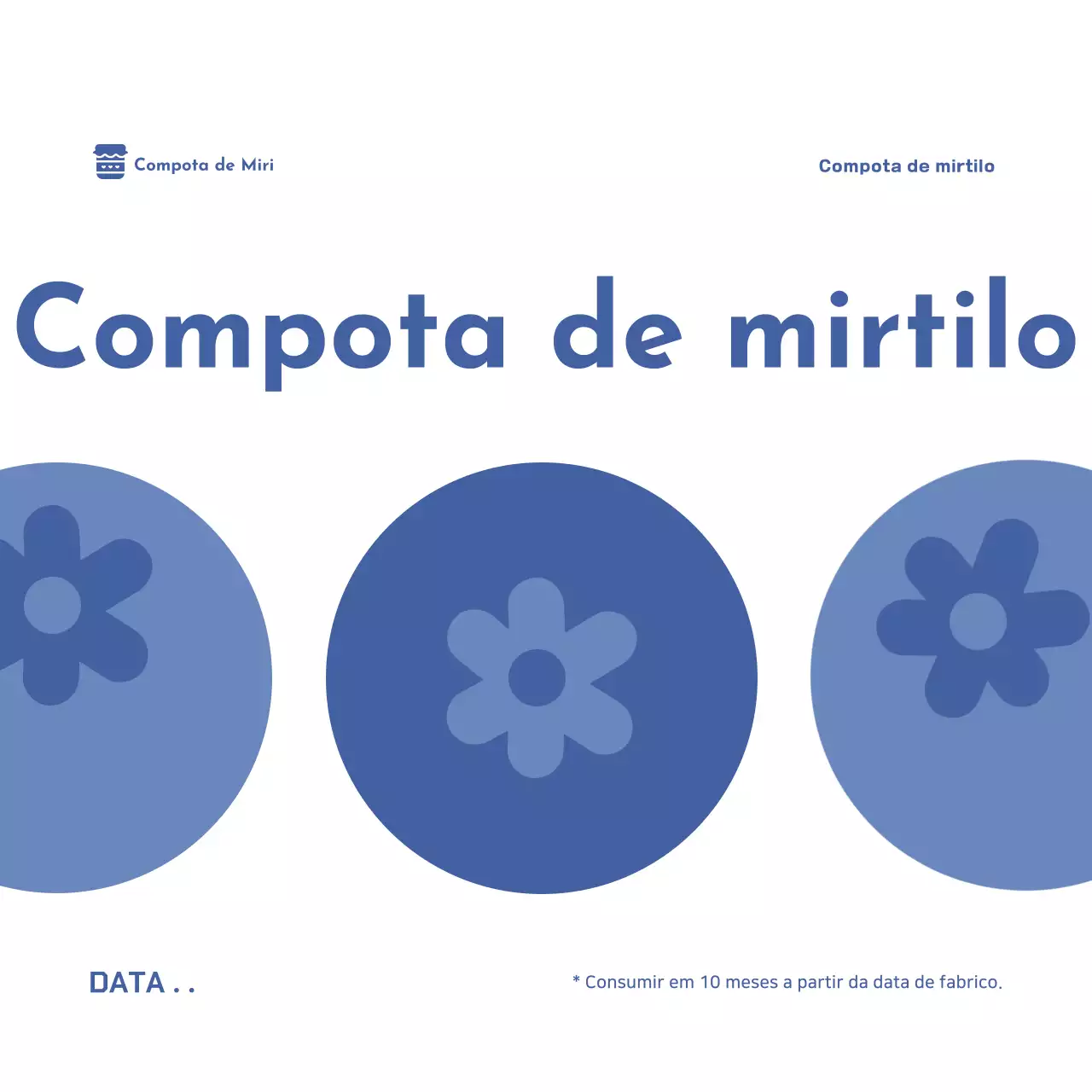 Etiqueta de pendurar azul Simple Jam