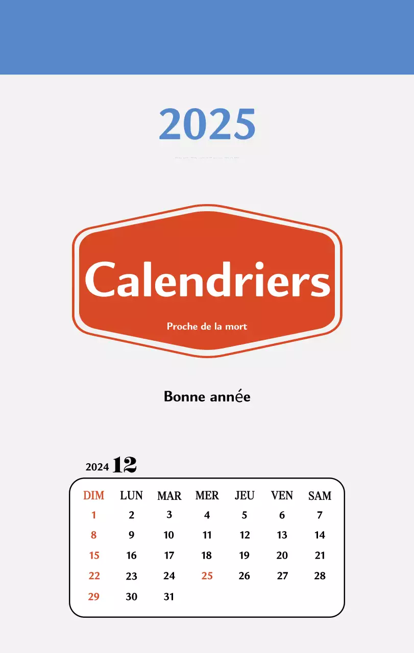 Calendrier de mémoire rétro en rouge