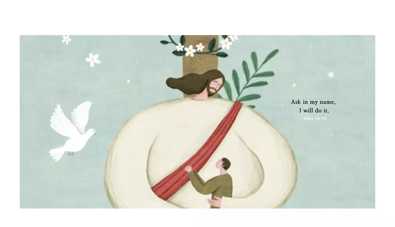 Ilustrasi gereja yang bersih dengan warna pastel