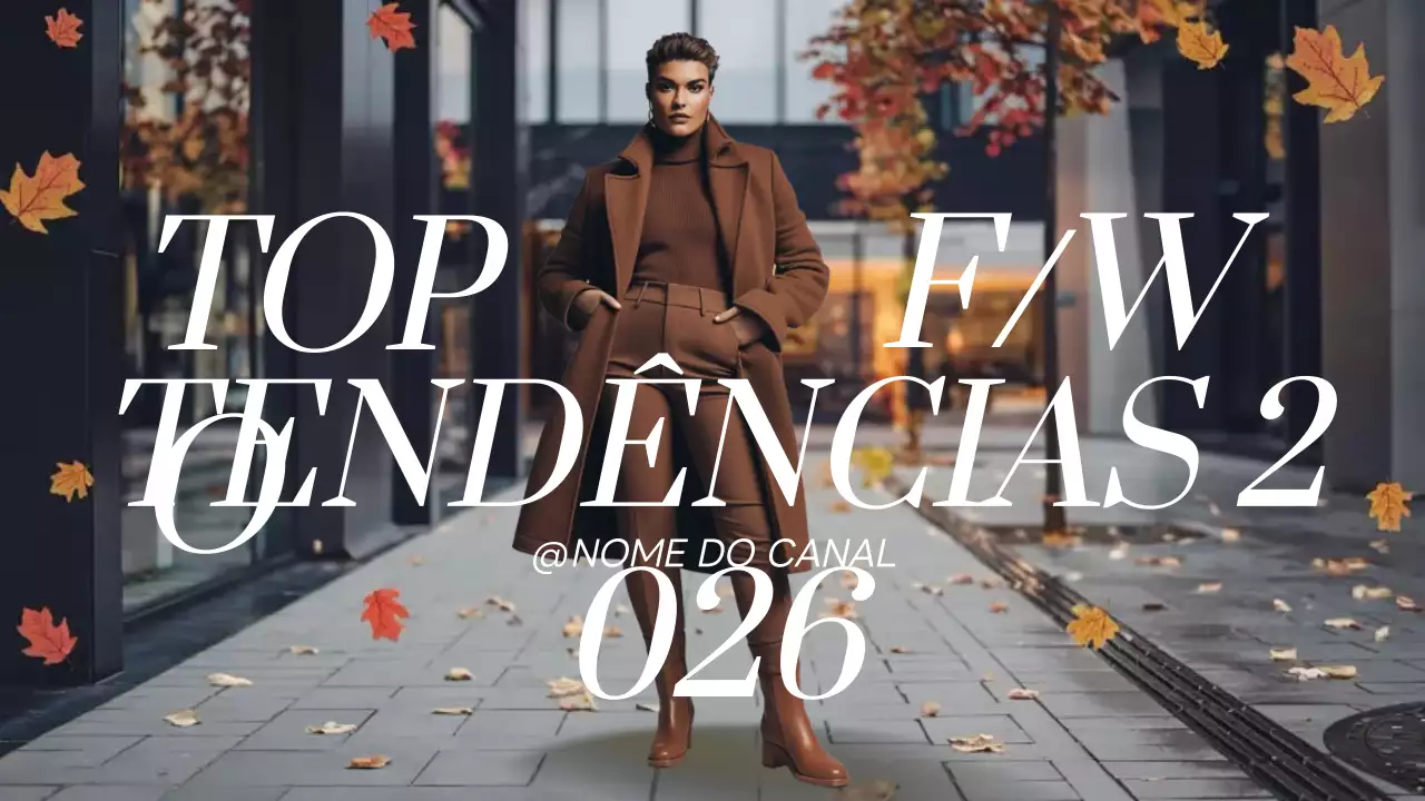 Anúncio de moda moderna castanha