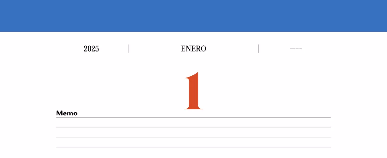 Calendario retro concept memory en rojo
