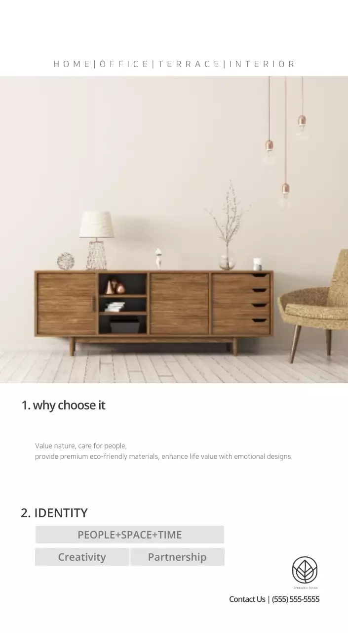 Beige Minimalist Interior Calendar