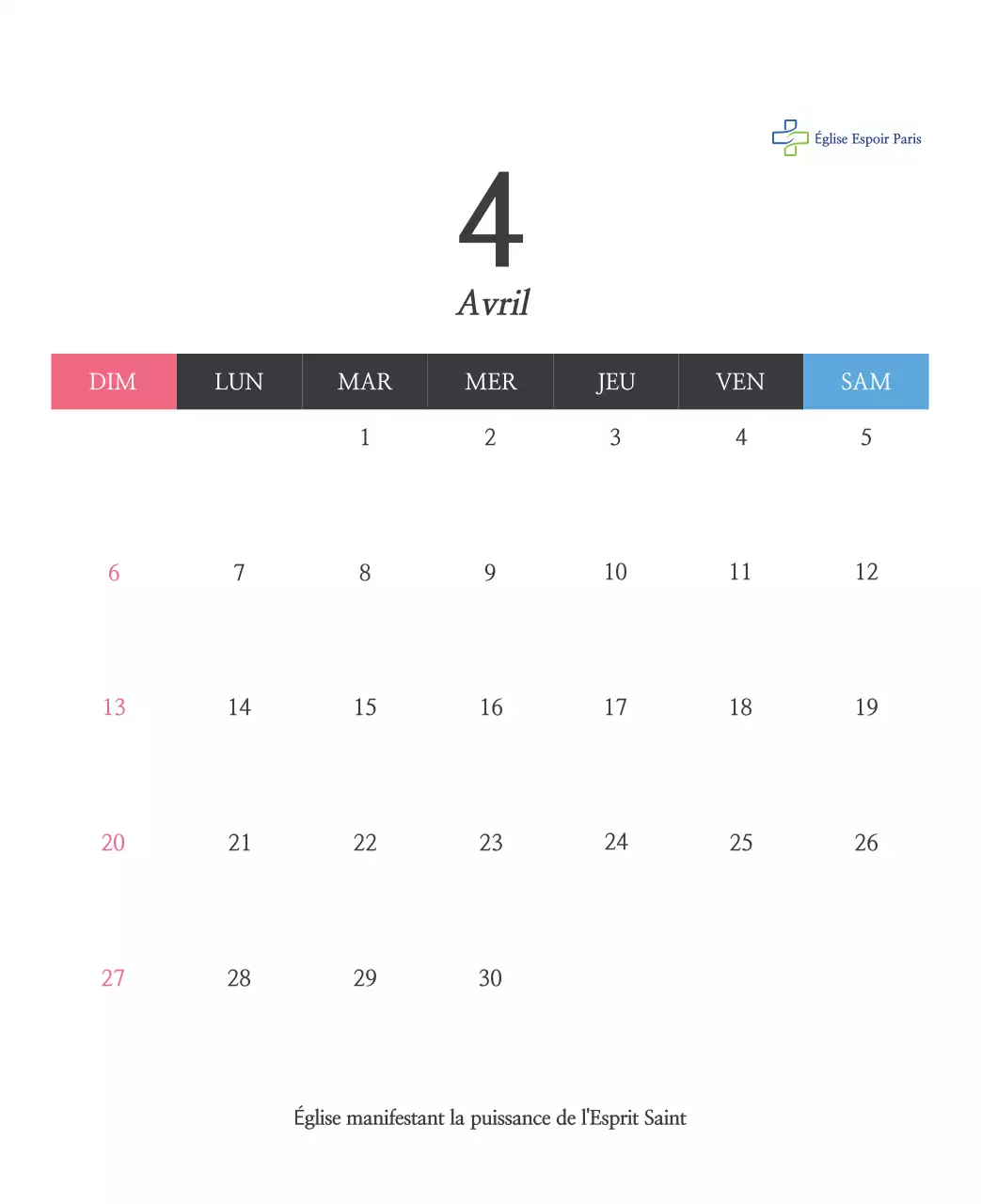 Calligraphie simple Promotion de l'église biblique