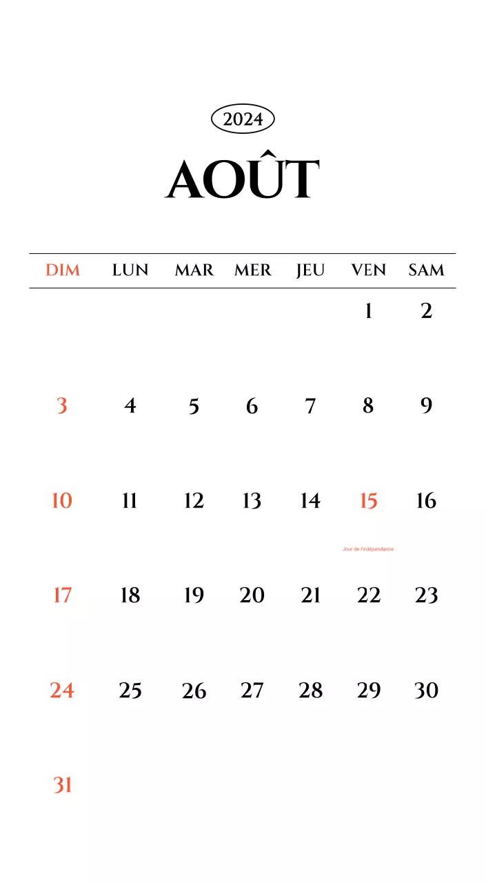 Calendrier simple avec un concept de photographie de voyage émotionnel en noir et blanc