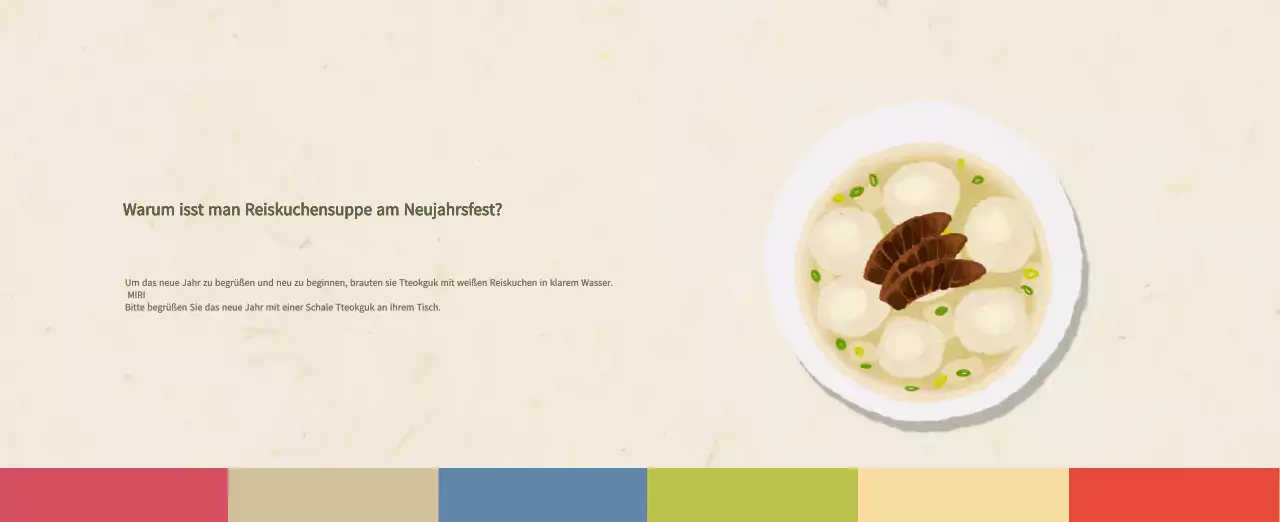 Beige Traditioneller Speisekalender