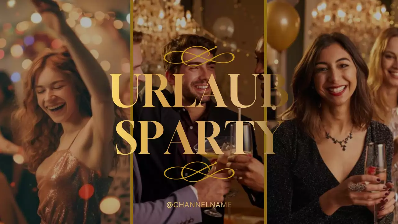 Gold Elegante Party-Einladung