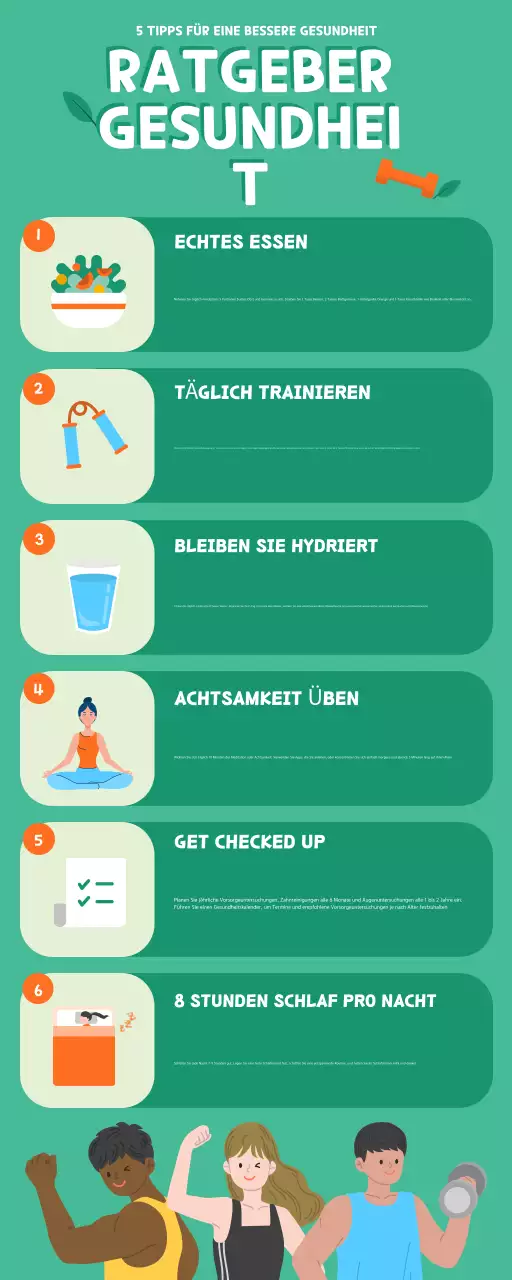 grüner moderner Gesundheitsführer