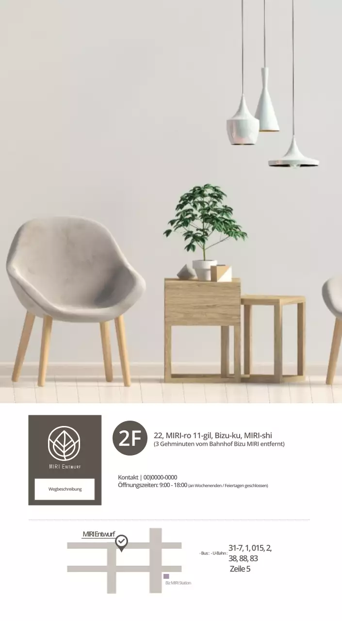 Beigefarbener minimalistischer Innenkalender