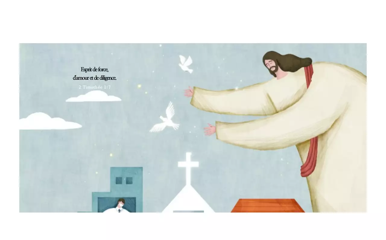 Illustration pastel de l'église