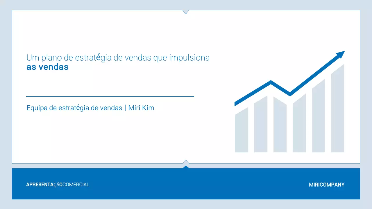 Prospeto de empresa moderna azul