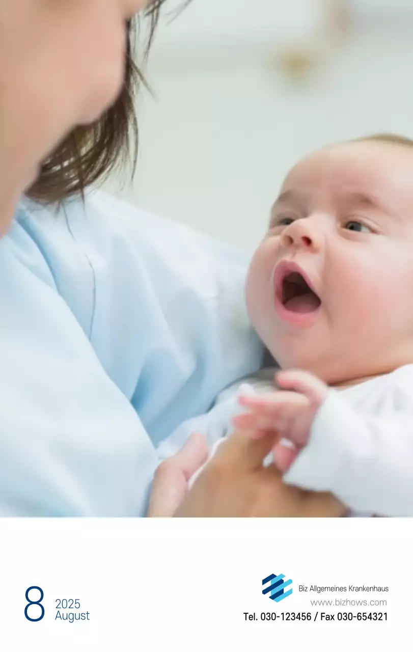 Marineblauer einfacher Krankenhaus-Werbekalender