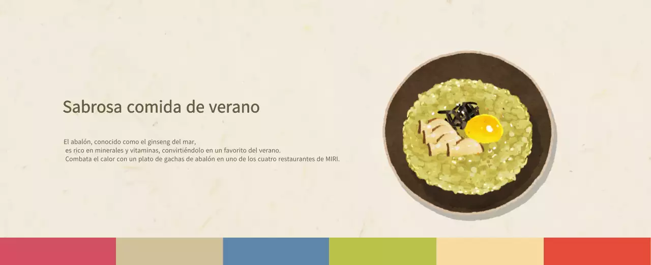 Calendario de comidas tradicionales en beige