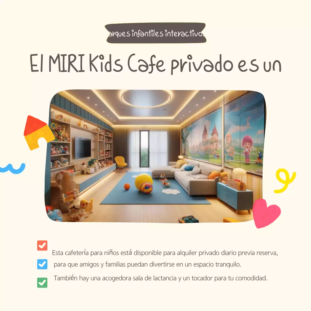 Promoción de los acogedores cafés infantiles de Ivory
