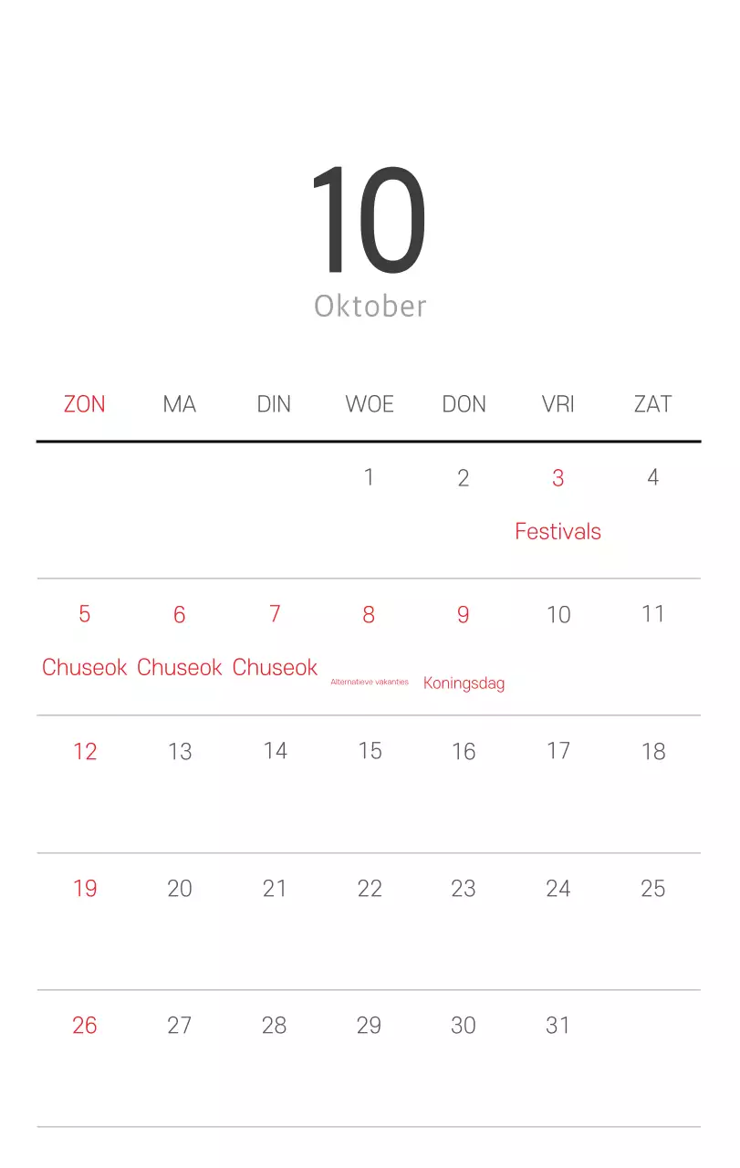 Witte schone botanische natuurkalender