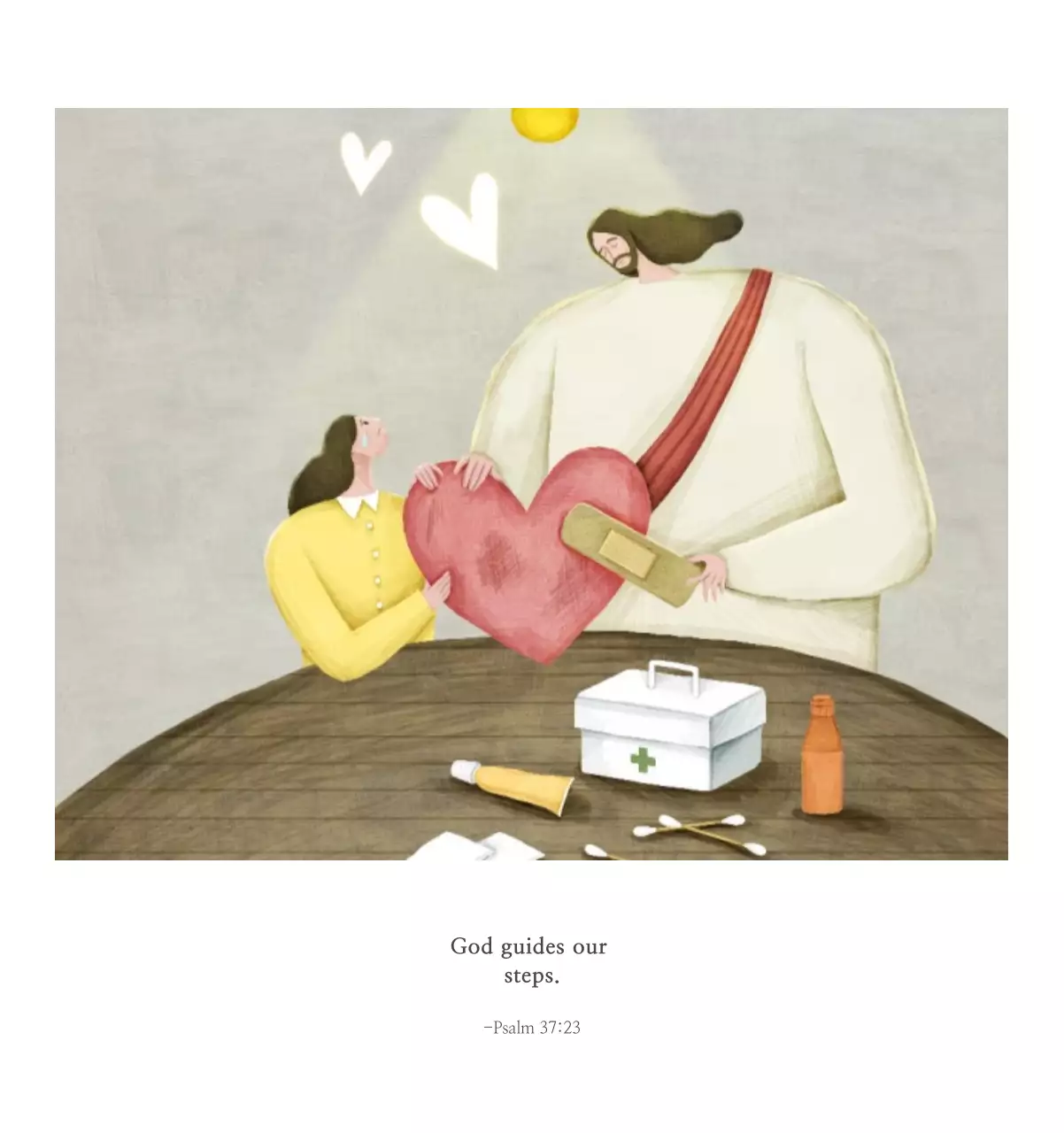 Ilustrasi gereja yang bersih dengan warna pastel