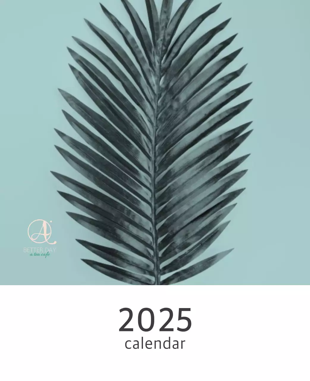 Calendário botânico da natureza branco e limpo