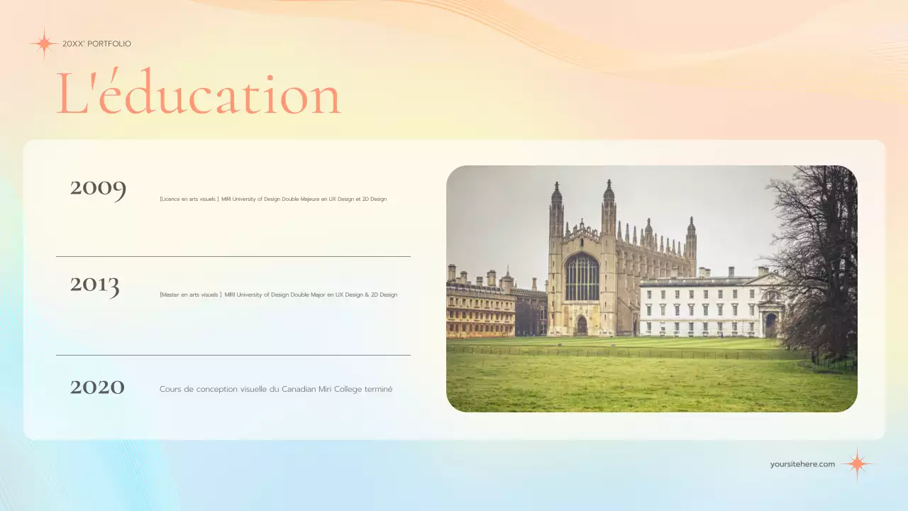 portefeuille marketing élégant et pastel