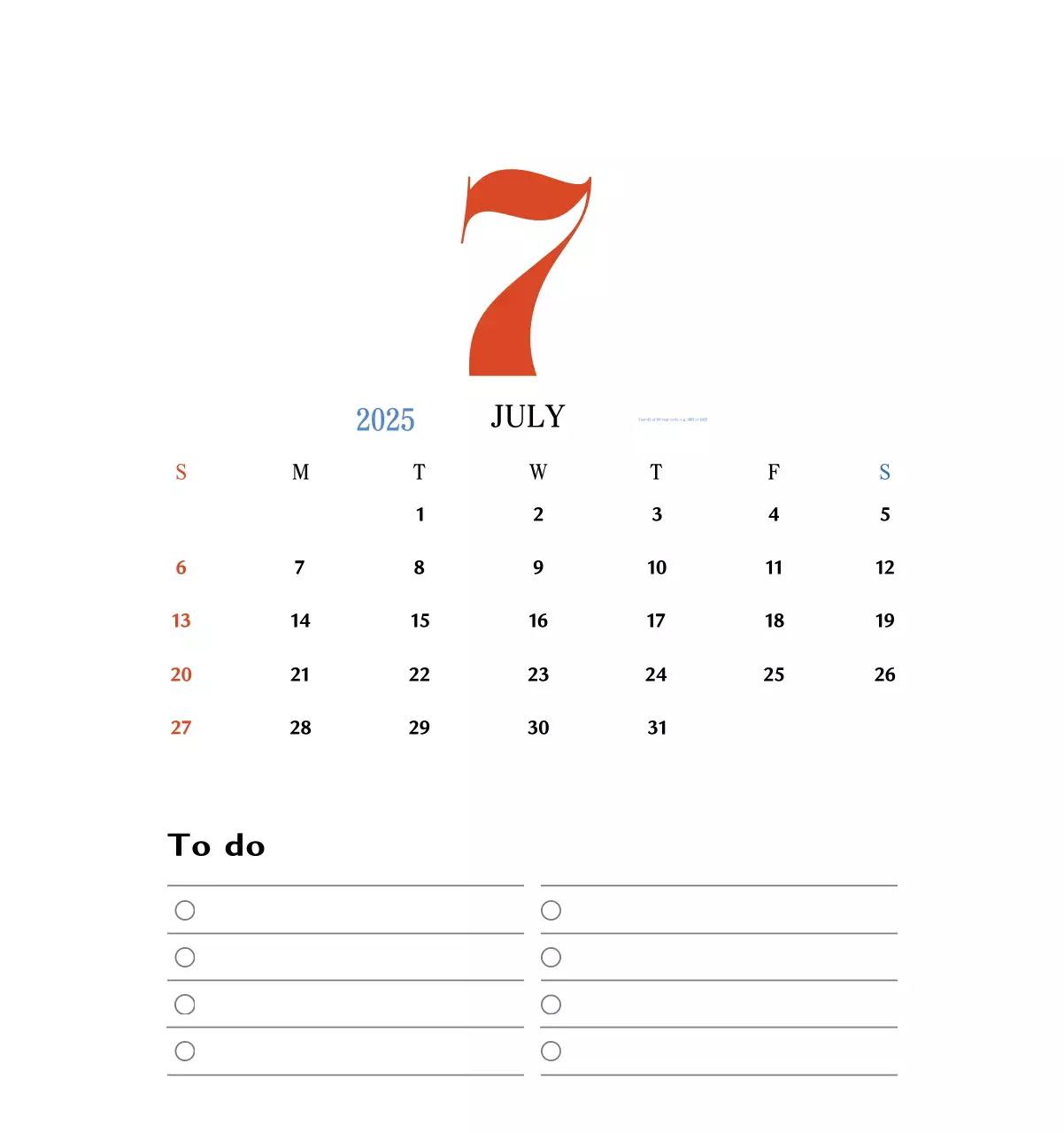 Kalender memori berkonsep retro berwarna merah