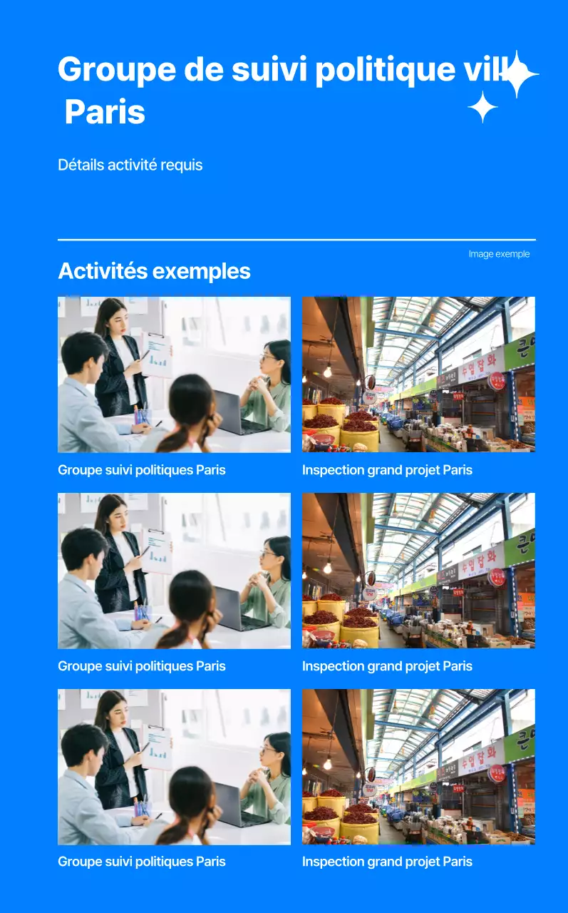 Promouvoir le recrutement au sein du groupe de suivi de la politique moderne bleue