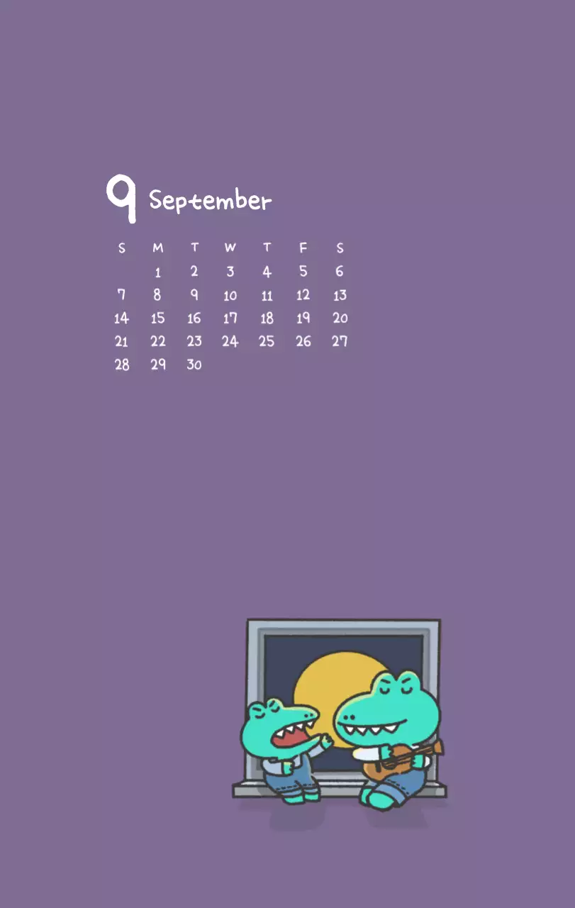 Een kalender met een schattig Ago-illustratieconcept