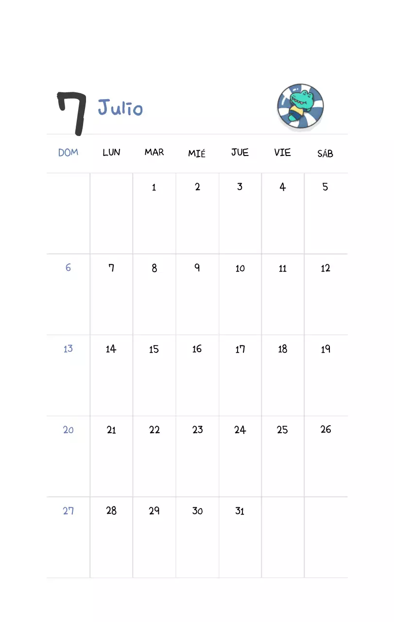 Un calendario con un bonito concepto de ilustración de Ago