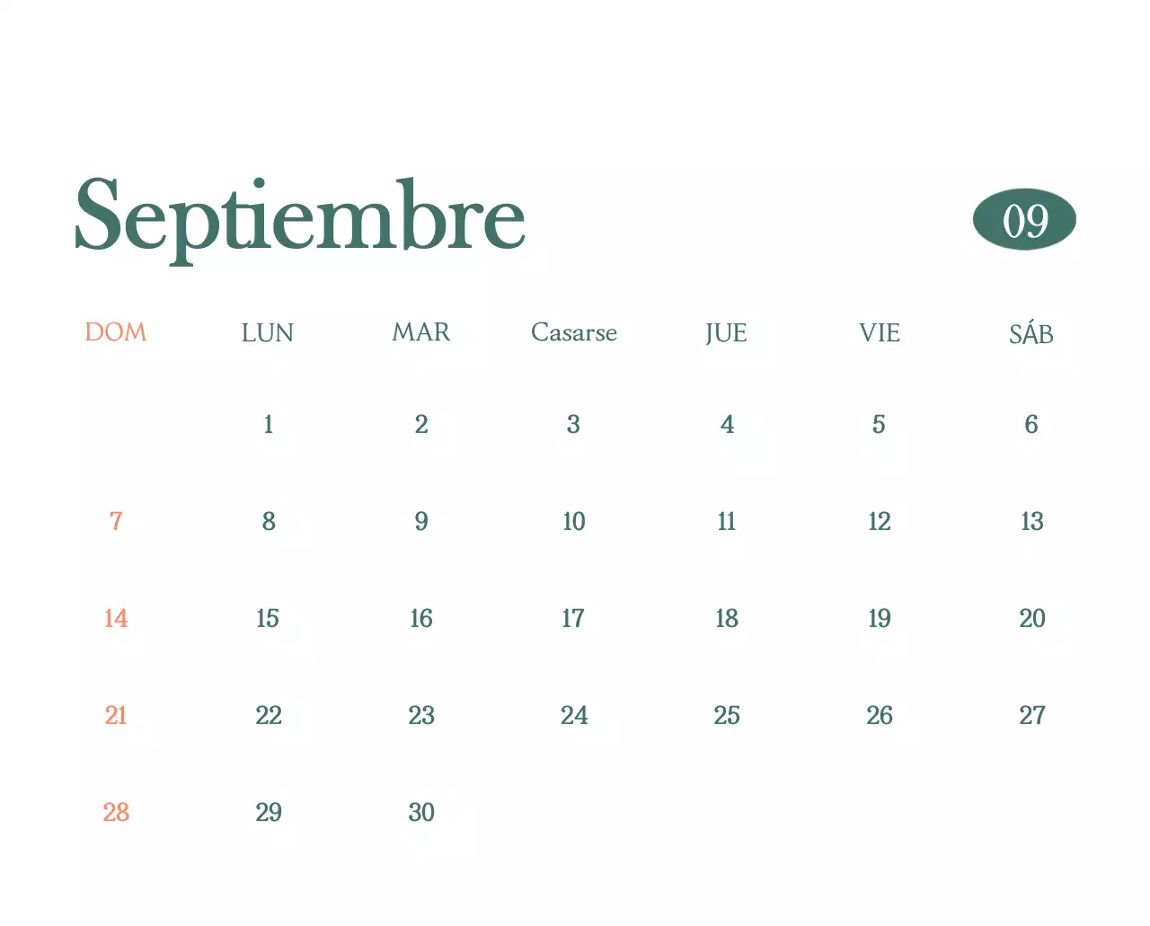 Un moderno calendario de cafeterías con recomendaciones para la bebida del mes
