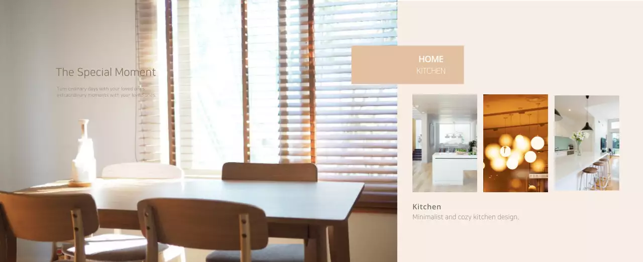 Beige Minimalist Interior Calendar