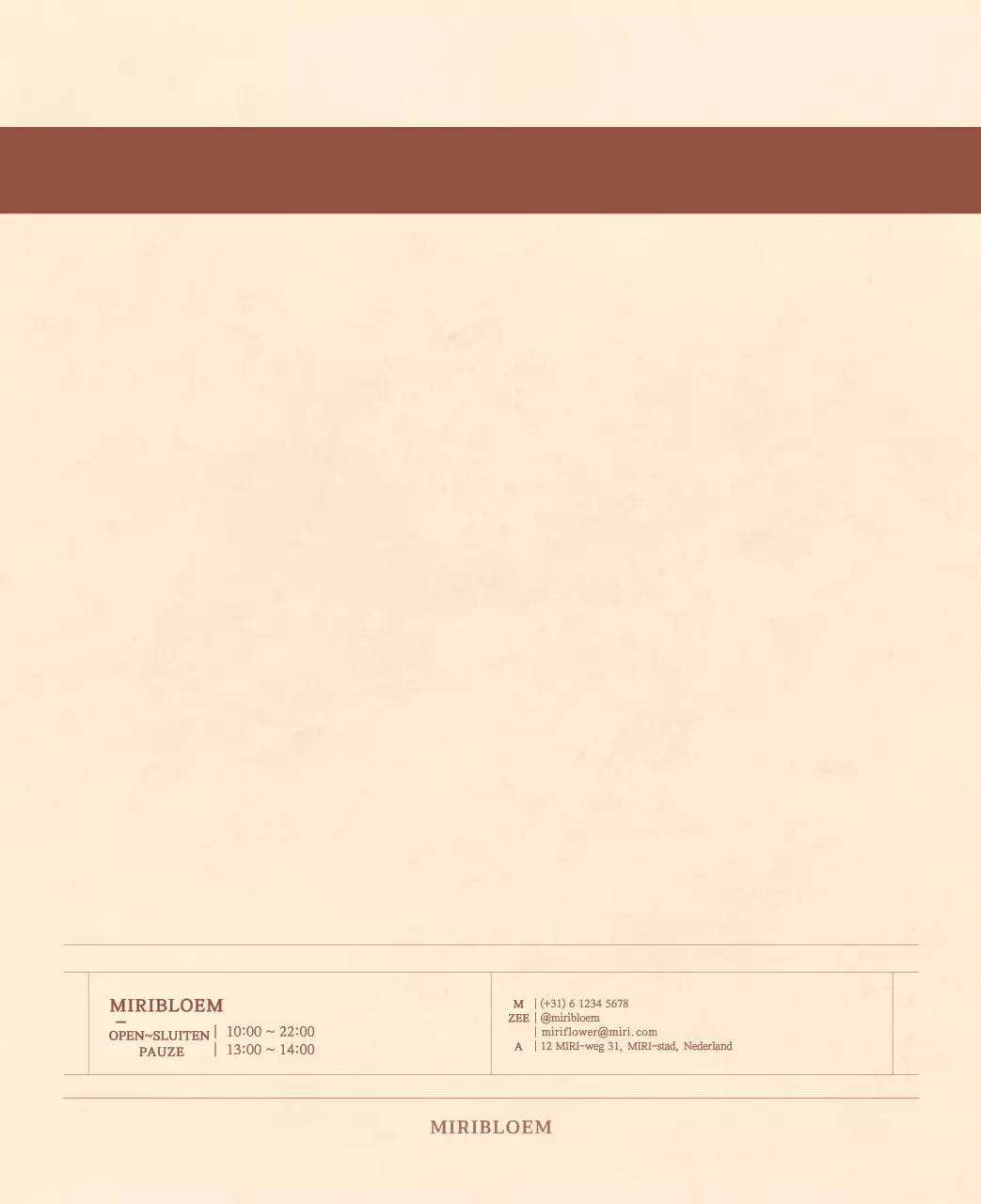 Een sentimentele bloemenkalender in lichtbruin en bruin wollen papierconcept