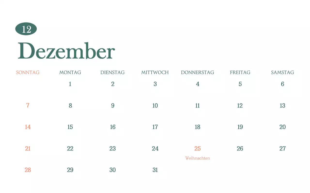 Ein moderner Café-Kalender mit Empfehlungen für das Getränk des Monats