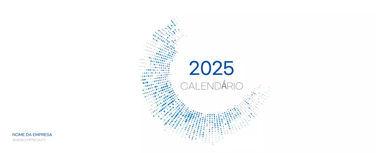 Calendário moderno azul Promoções empresariais