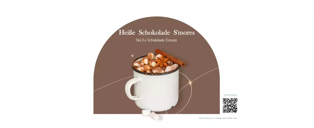 Ein moderner Café-Kalender mit Empfehlungen für das Getränk des Monats