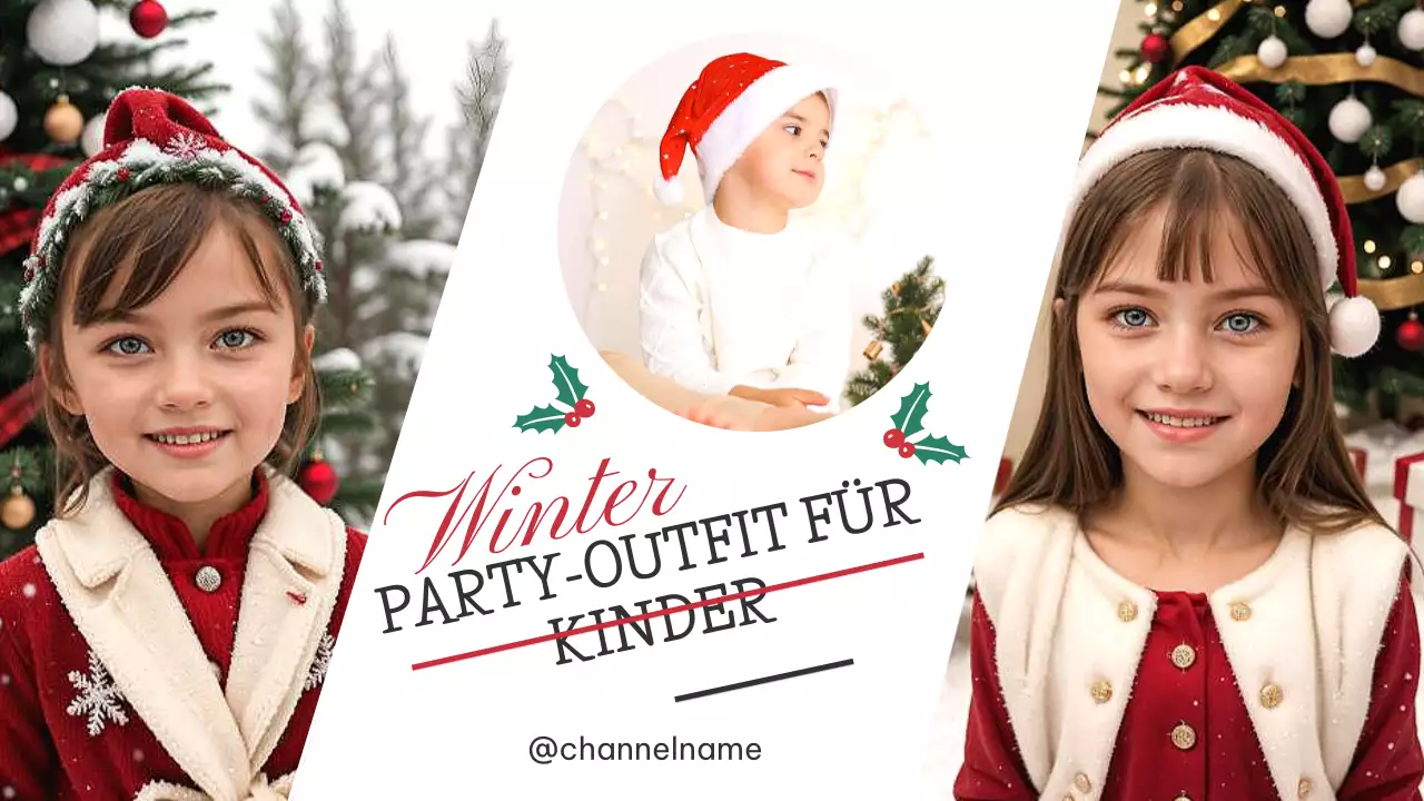 Rot Festliche Kindermode Promotion