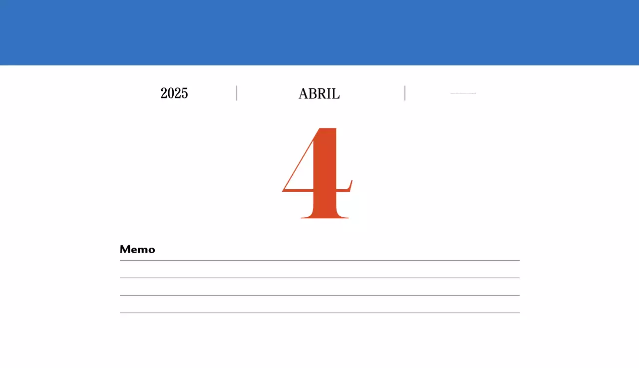 Calendario retro concept memory en rojo