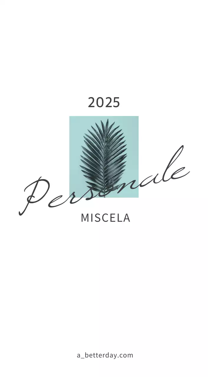 Calendario botanico naturale bianco e pulito