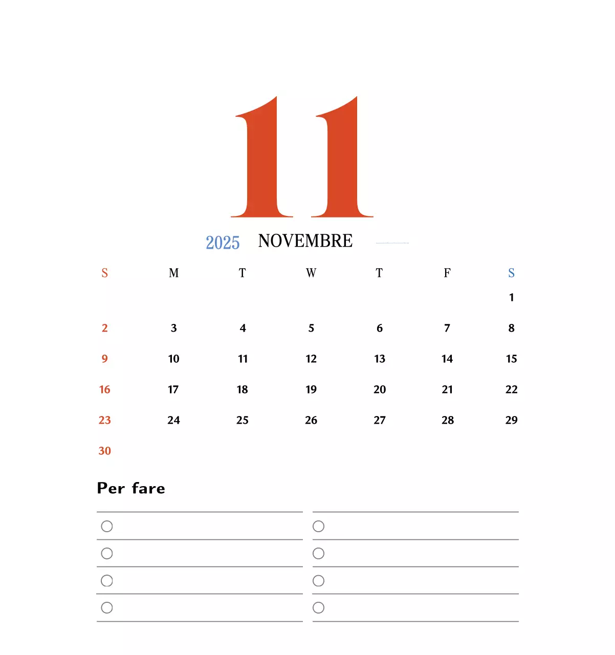 Calendario della memoria di concezione retrò in rosso