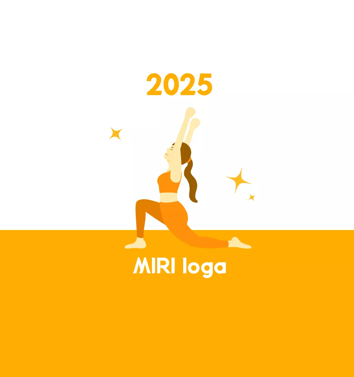 Calendário promocional do Yoga minimalista laranja