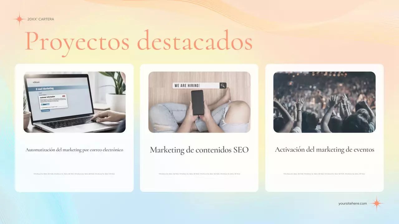 cartera de marketing pastel elegant