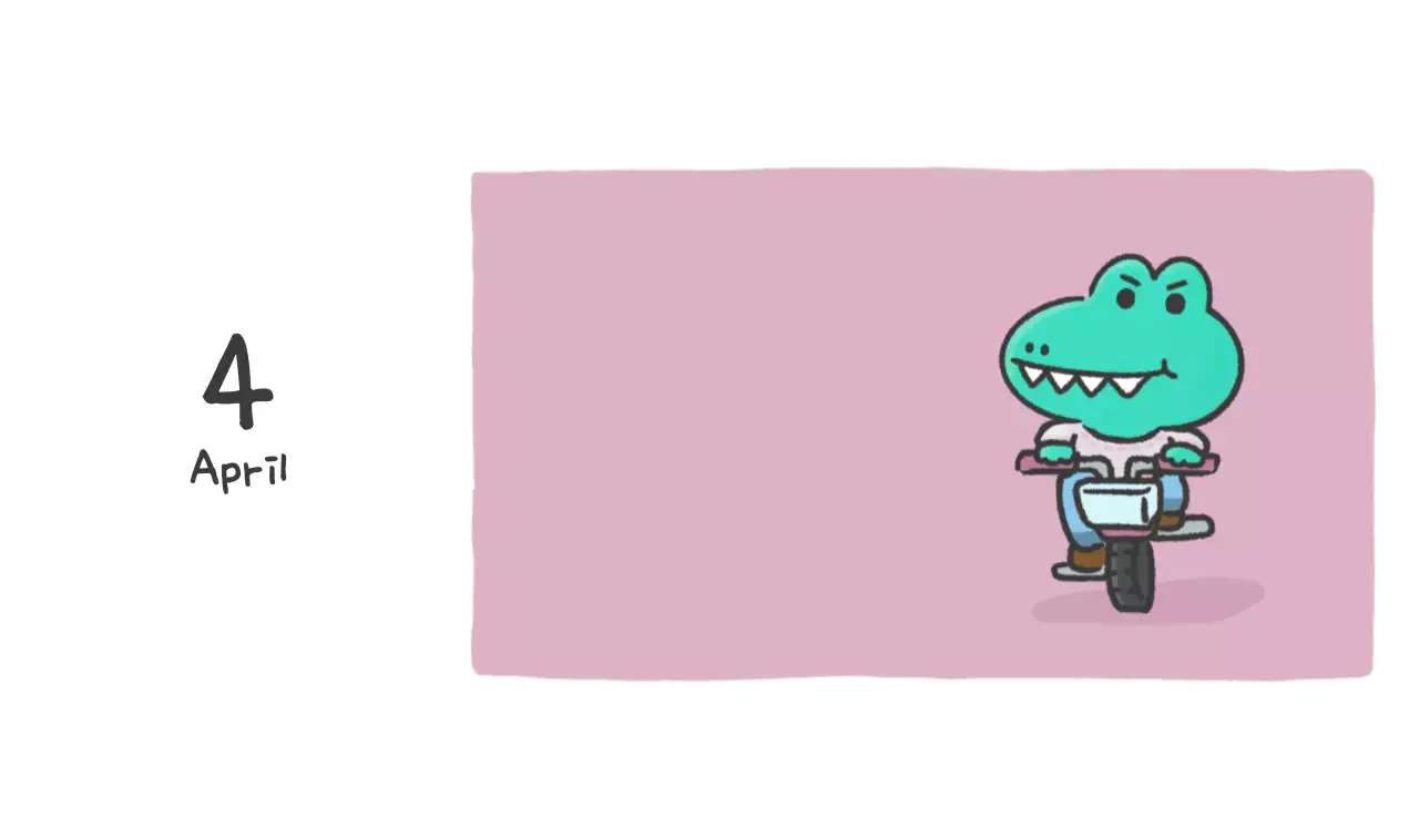 Een kalender met een schattig Ago-illustratieconcept