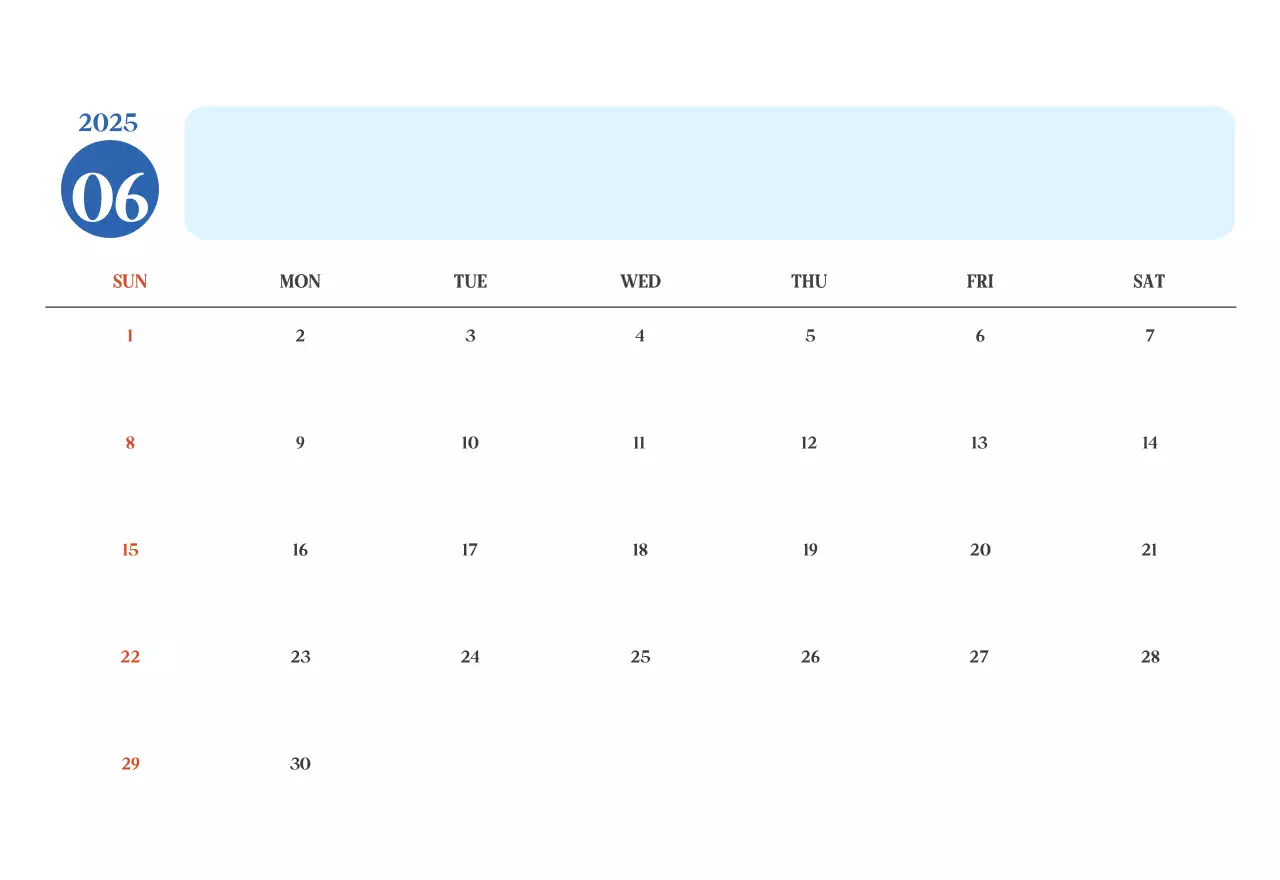 ブルーモダン病院カレンダー