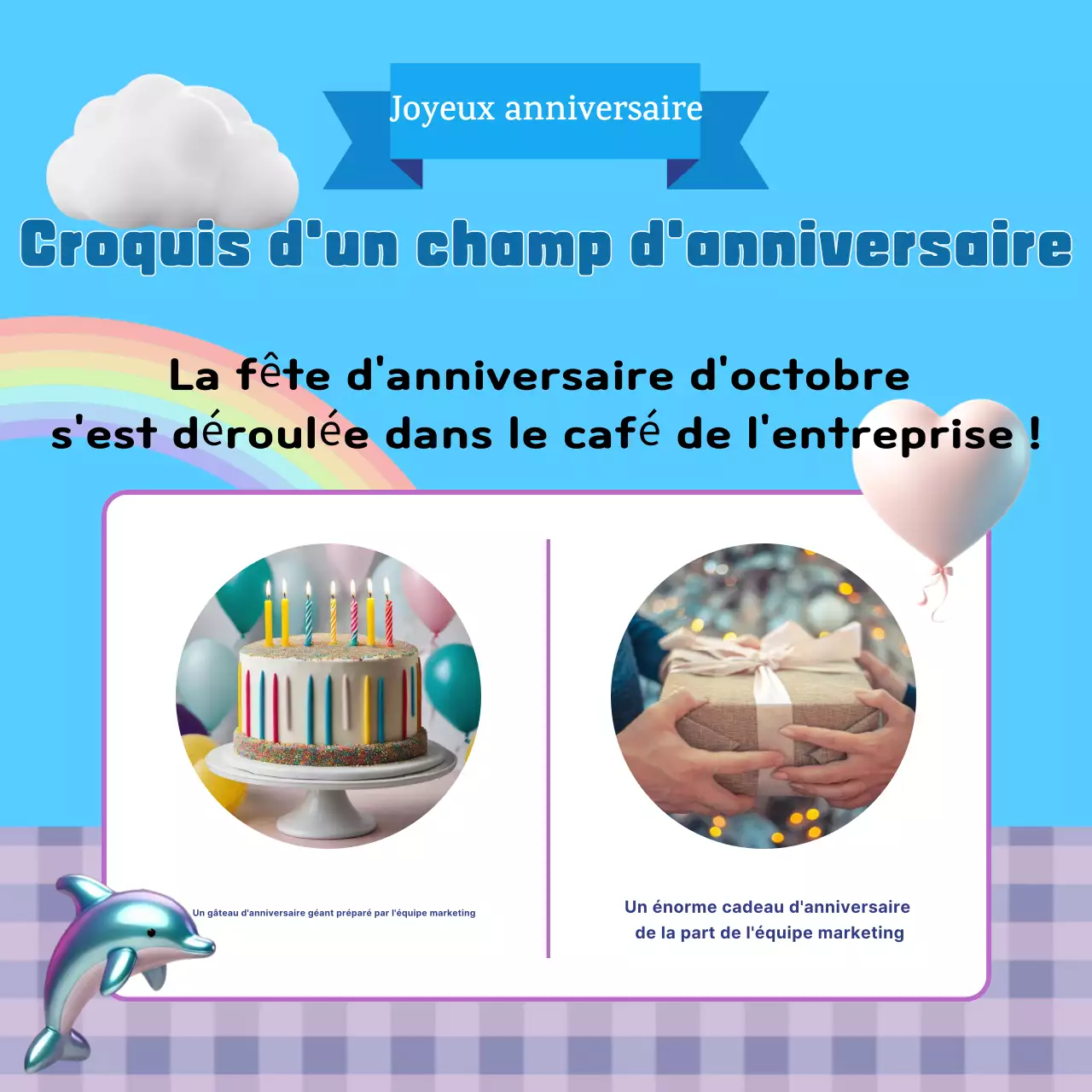 Un anniversaire bleu clair